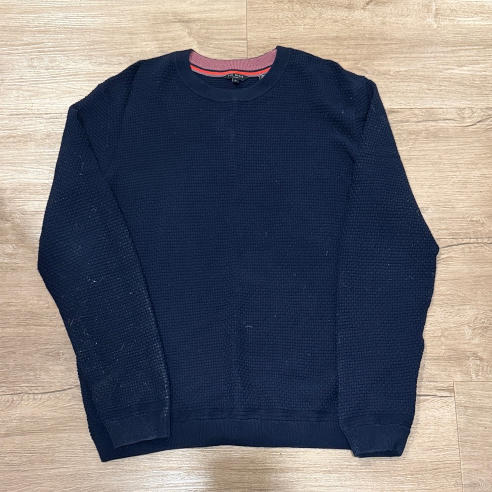 Ted Baker Dark Blue Crewneck Sweater